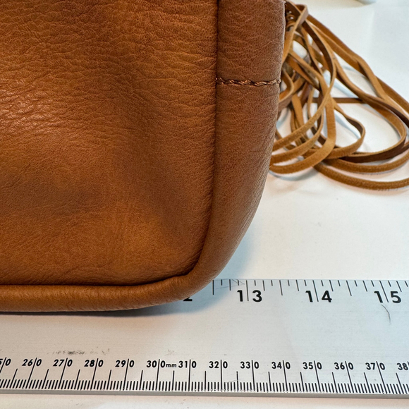 Fringe Hobo Crossbody Bag Brown Convertible Western Faux Leather - Picture 11 of 14